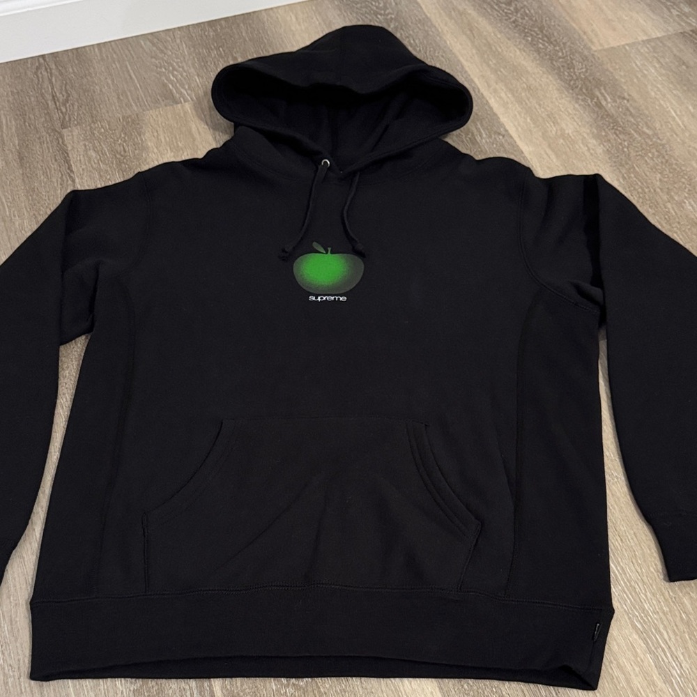 EUC Supreme Apple Hooded Sweatshirt, Adult Large
